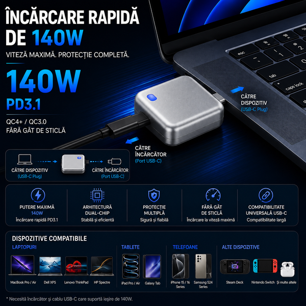 Încărcător Rapid USB-C Inteligent